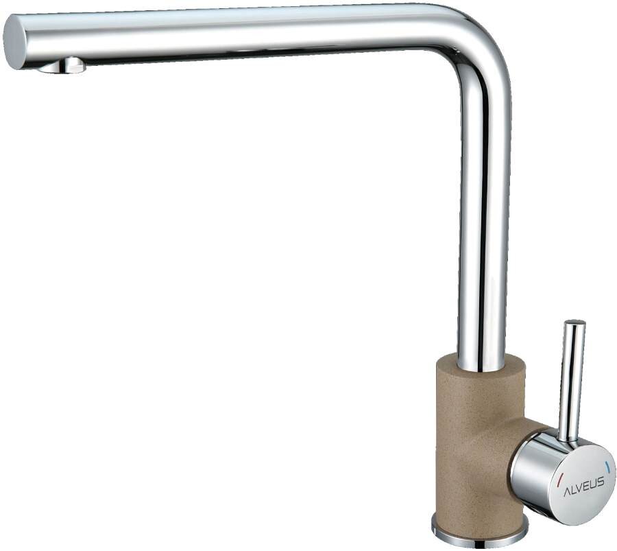 Изображение товара Смеситель для кухни Alveus Granital Selma G55 1129042, бежевый Изображение товара Смеситель для кухни Alveus Granital Selma G55 1129042, бежевый