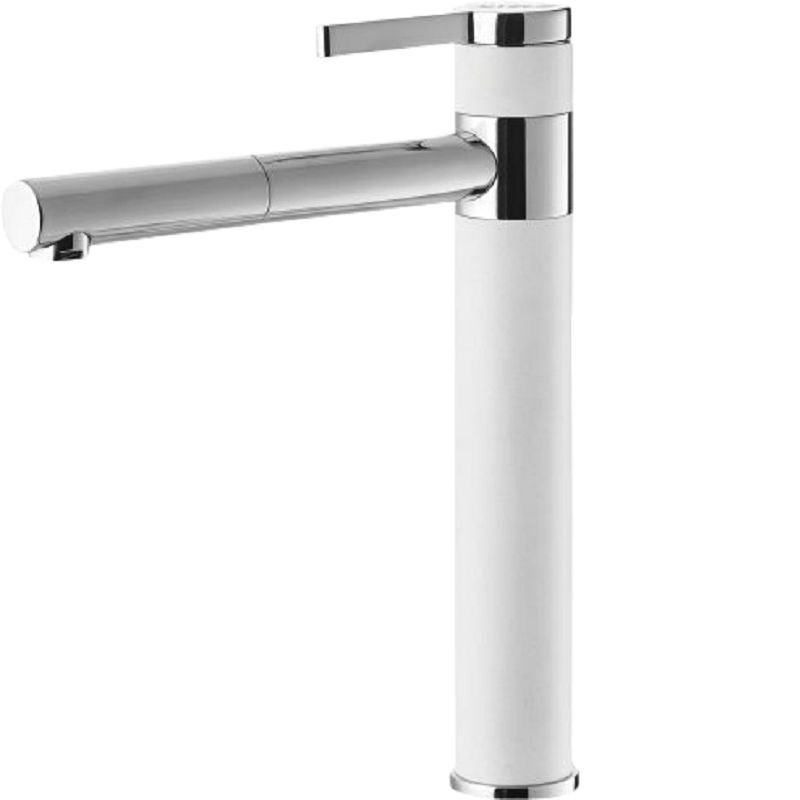 Изображение товара Смеситель для кухни Alveus Zina CHR G11 хром/белый арктик высокая модель