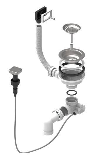 Изображение товара Выпуск с переливом Alveus FI 114 1127247 для кухонной мойки