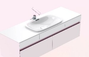 Изображение товара Тумба c раковиной Eqloo Trend 150 см, подвесная, белый