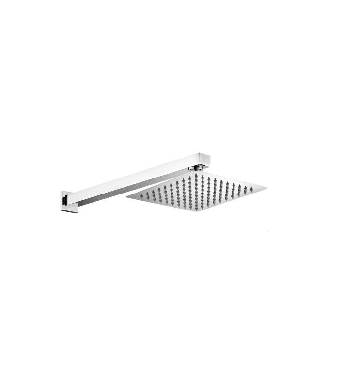 Изображение товара Верхний душ BelBagno Romano ROM-SLD-CRM, квадратный 25 см, 1 режим струи, с держателем, хром