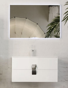 Изображение товара Тумба с раковиной Eqloo Miro 80 см подвесная белая Россия