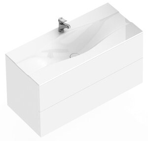 Изображение товара Тумба с раковиной Eqloo Miro 90 см, подвесная, белая