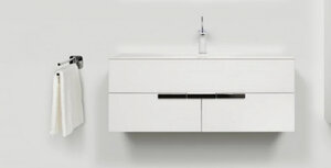 Изображение товара Тумба с раковиной Eqloo Altima 100 см подвесная белая Россия