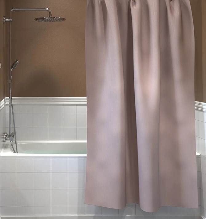 Изображение товара Штора для ванной MySpace PR180180009 Жаккард Водоотталкивающая 180х180 см