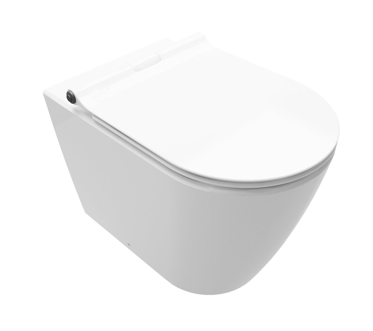 Изображение товара Приставной унитаз Serel Smart SM11SL 36 x 56 x 39 см сиденье ультратонкое, Soft Close, белый