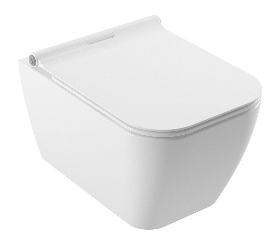 Изображение товара Подвесной унитаз Serel Rita RT26SL 35.5 x 52 x 34 см сиденье ультратонкое, Soft Close, белый