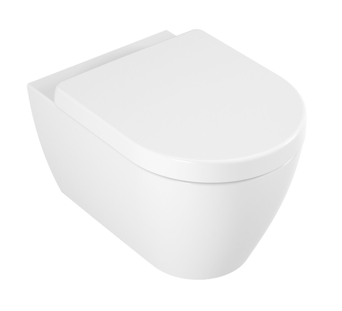 Изображение товара Подвесной унитаз безободковый Serel Sapphire SP26 35.5x52x34 см с пластиковым сиденьем