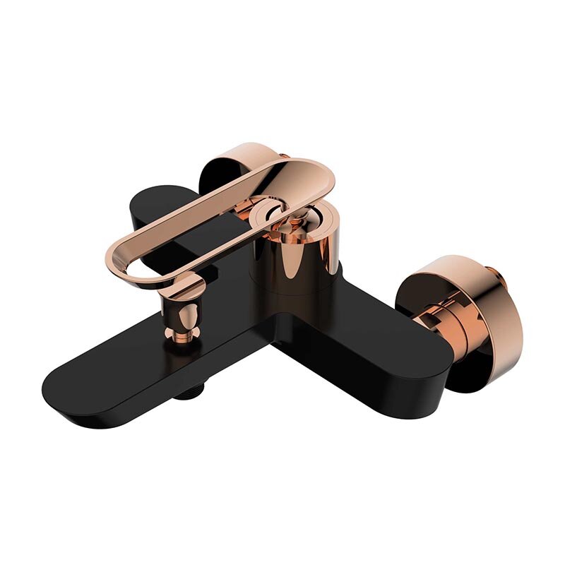 Изображение товара Смеситель Bien Hermes BB01009406 для ванны и душа черный/розовое золото