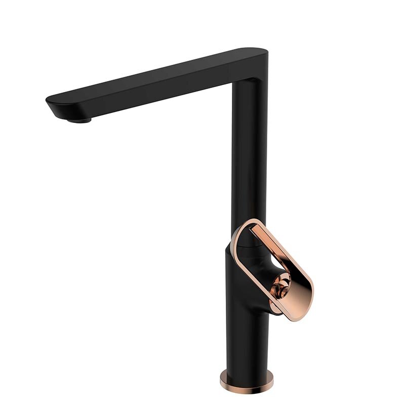 Изображение товара Смеситель Bien Hermes BE11009409, для кухонной мойки, черный/розовое золото
