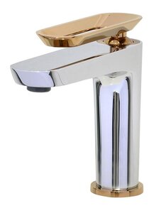 Изображение товара Смеситель Bien Hermes BL11009402, для раковины, хром/розовое золото