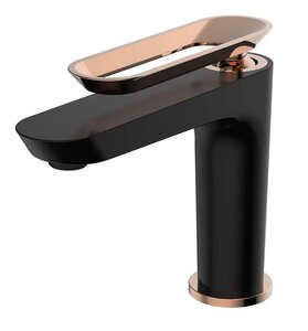 Изображение товара Смеситель Bien Hermes BL11009403, для раковины, черный/розовое золото