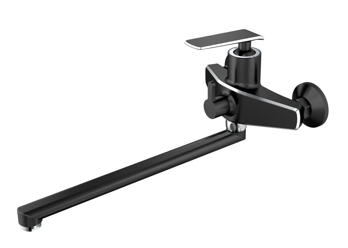 Изображение товара Смеситель для ванны и душа Haiba HB22548-7 с длинным изливом черный