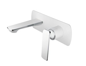 Изображение товара Смеситель для раковины Haiba HB80548-8, встраиваемый, белый/хром