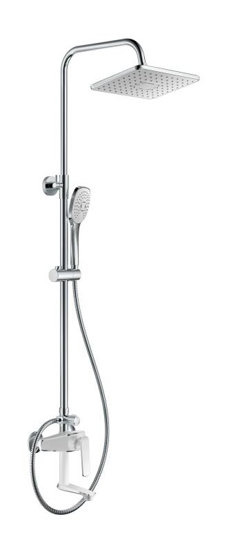 Изображение товара Душевая система Haiba HB24548-8 с верхним душем и ручной лейкой белый хром
