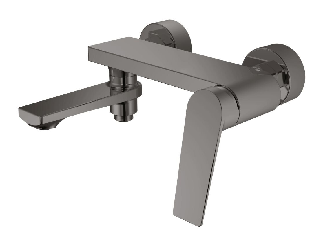 Изображение товара Смеситель Haiba HB60533-3 для ванны и душа, пепельный, 20.1 см излив, 2 отверстия