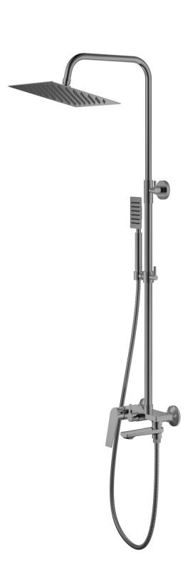Изображение товара Душевая система Haiba HB24533-3 с верхним душем и ручной лейкой, пепельный цвет
