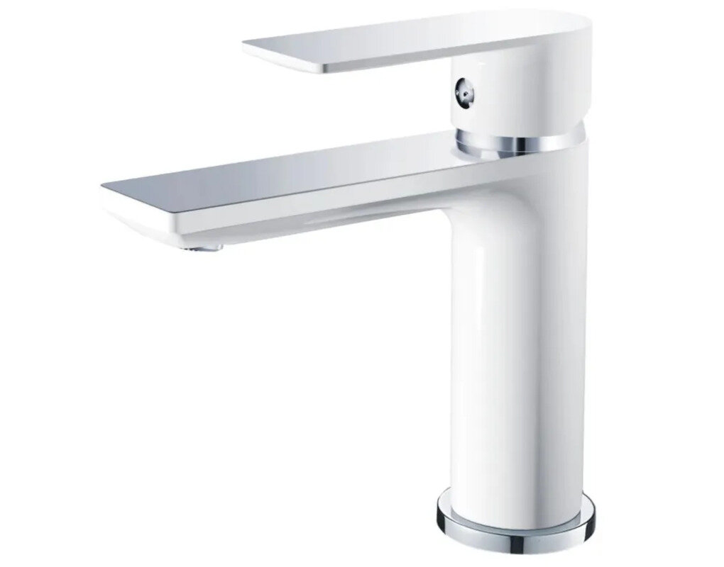 Изображение товара Смеситель для раковины Haiba HB10505-8 белый хром однорычажный высокая надежность