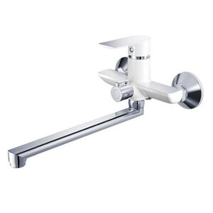 Изображение товара Смеситель для ванны и душа Haiba HB22505-8 с длинным изливом, белый/хром