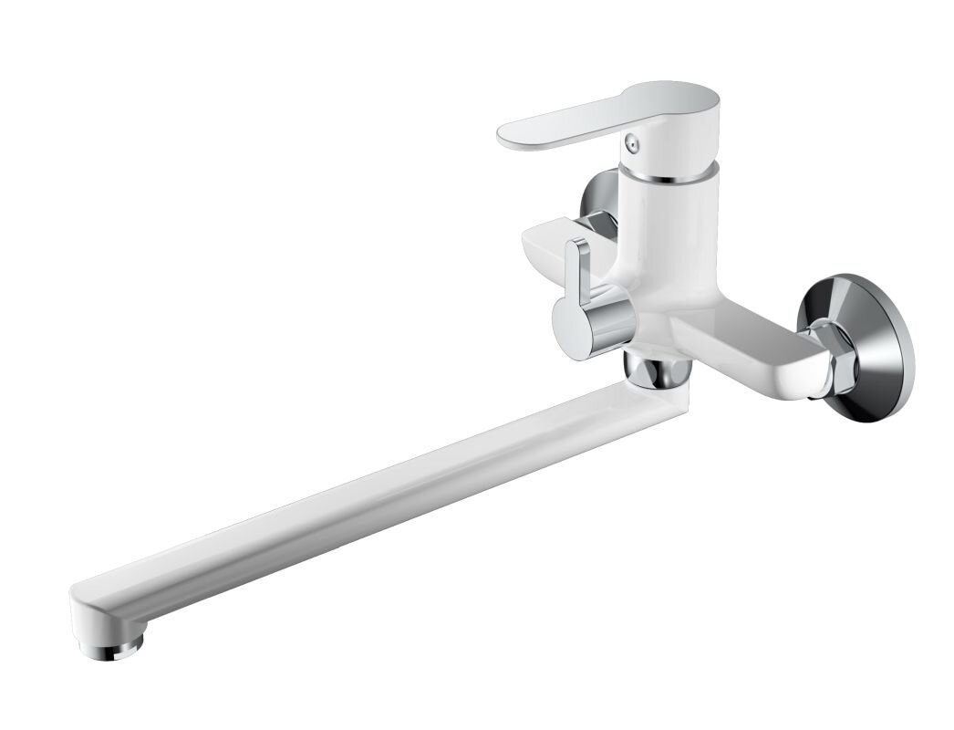 Изображение товара Смеситель для ванны и душа Haiba HB22557-8 с длинным изливом белый хром