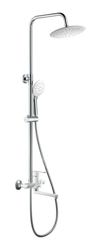 Изображение товара Душевая система Haiba HB24557-8 с верхним душем и ручной лейкой белый хром