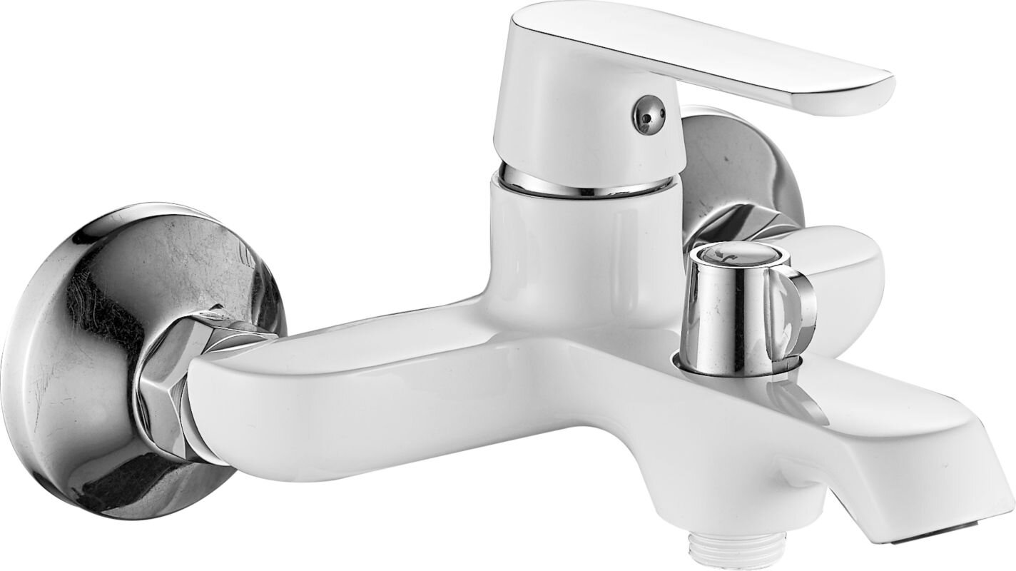 Изображение товара Смеситель для ванны и душа Haiba HB60804, белый/хром