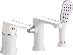 Изображение товара Смеситель для ванны и душа Haiba HB80804 встраиваемый, белый/хром