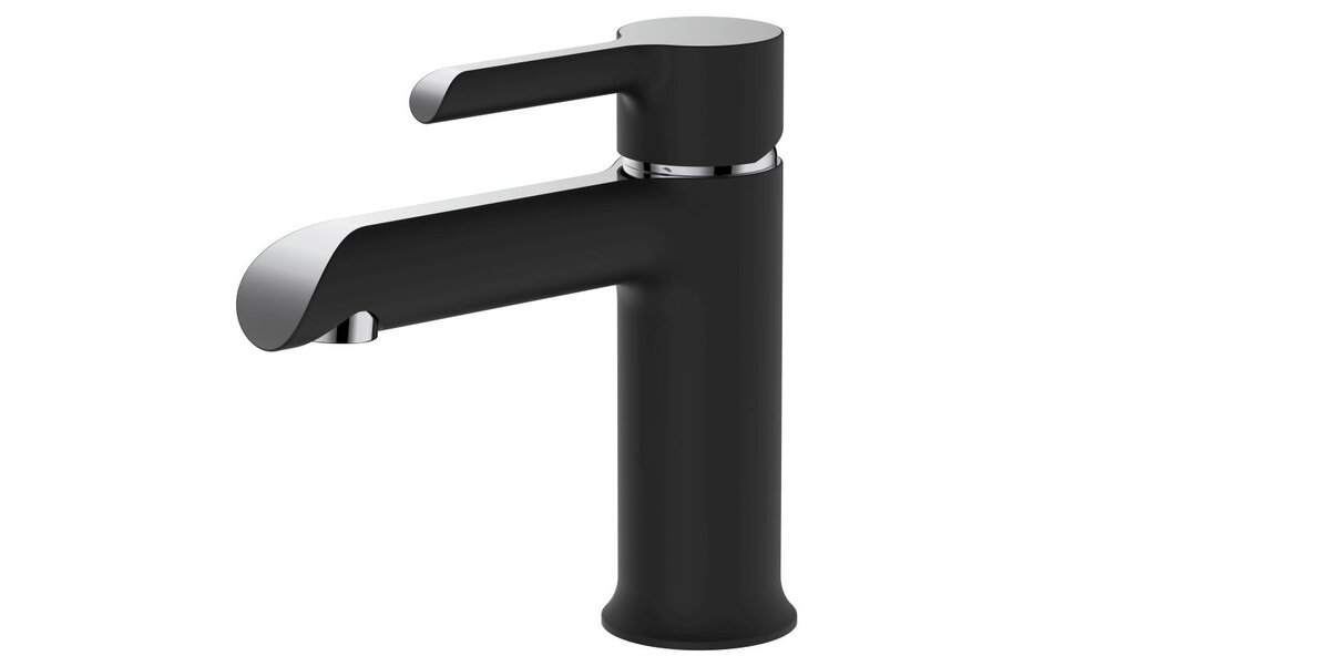 Изображение товара Смеситель для раковины Haiba HB10805-7 черный хром однорычажный Китай