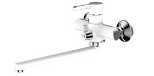 Изображение товара Смеситель для ванны и душа Haiba HB22805-8 с длинным изливом, белый/хром
