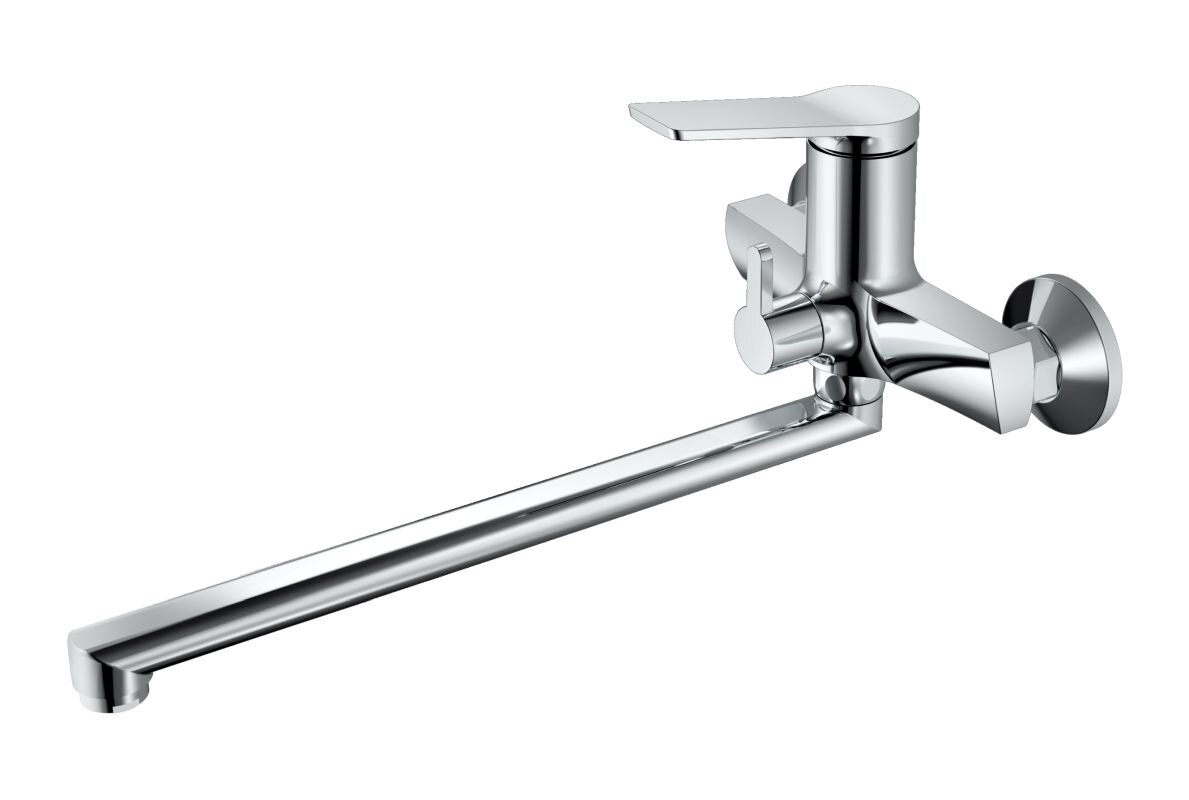 Изображение товара Смеситель для ванны и душа Haiba HB22572 с длинным изливом, хром