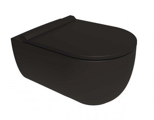 Изображение товара Подвесной безободковый унитаз Bien Vokha MDKA052N1VP0B7000, крышка микролифт, цвет - черный матовый