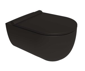 Изображение товара Подвесной безободковый унитаз Bien Vokha с микролифтом черный матовый