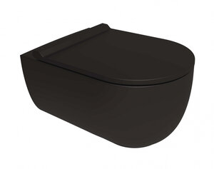 Изображение товара Подвесной безободковый унитаз Bien Vokha MDKA052N1VP1B7000, с функцией биде, крышка микролифт, цвет - черный матовый