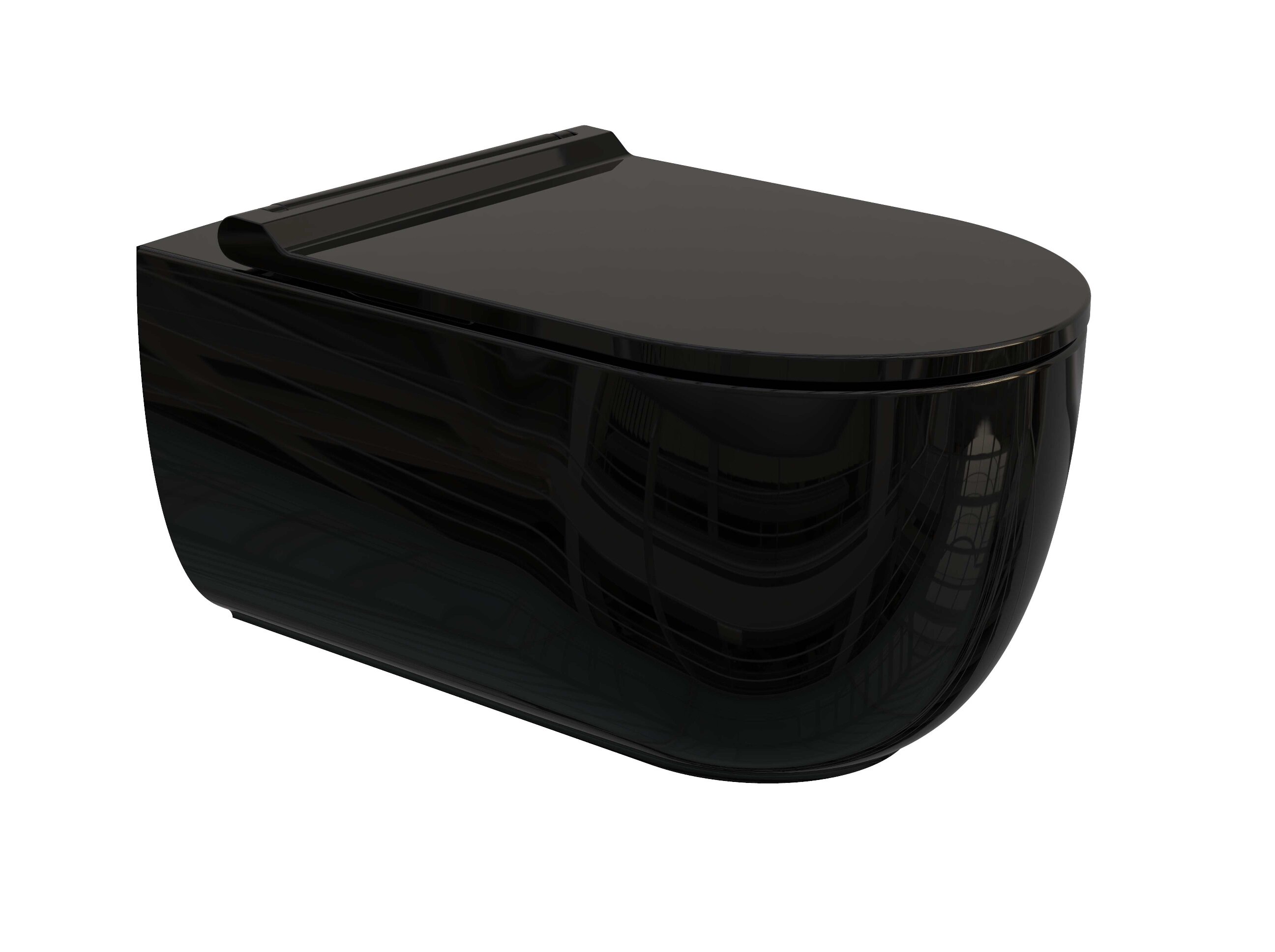 Изображение товара Подвесной унитаз Bien Vokha MDKA052N1VP1B9000 с биде и черной крышкой