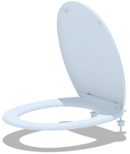 Изображение товара Сиденье для унитаза Ани Пласт WS0100 из полипропилена белое с креплением