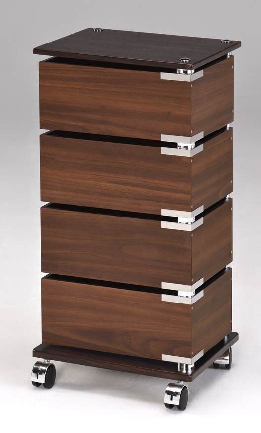 Изображение товара Этажерка-стеллаж MySpace FLF007-4LW на колесиках 34x39x65,8 см стильный дизайн