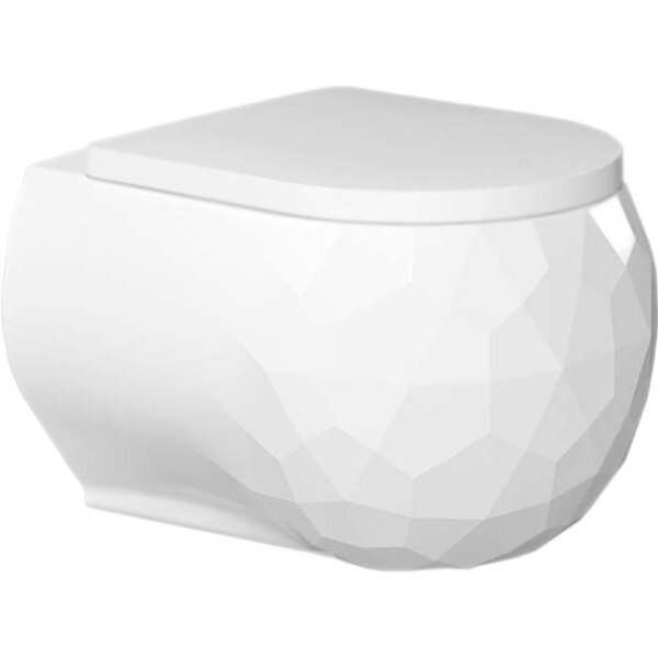 Изображение товара Подвесной безободковый унитаз Bien Pent PNKA052N1VP0W3000, крышка микролифт, белый