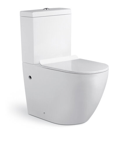 Изображение товара Напольный унитаз Timo Kulo TK-401 Rimless 39 x 69 x 83 см безободковый, сиденье Soft Close, белый