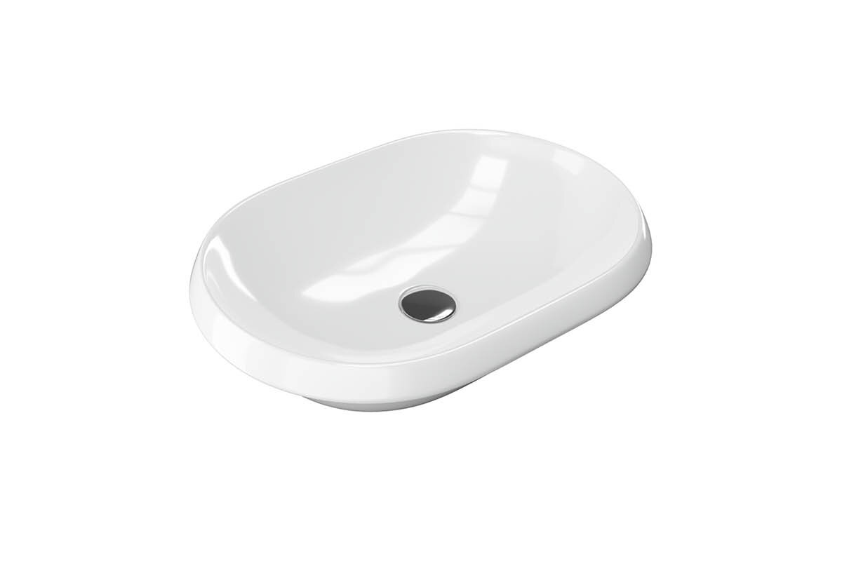 Изображение товара Раковина накладная Excellent Lupio 60 CEAC.3818.600.WH белый овальная угловая