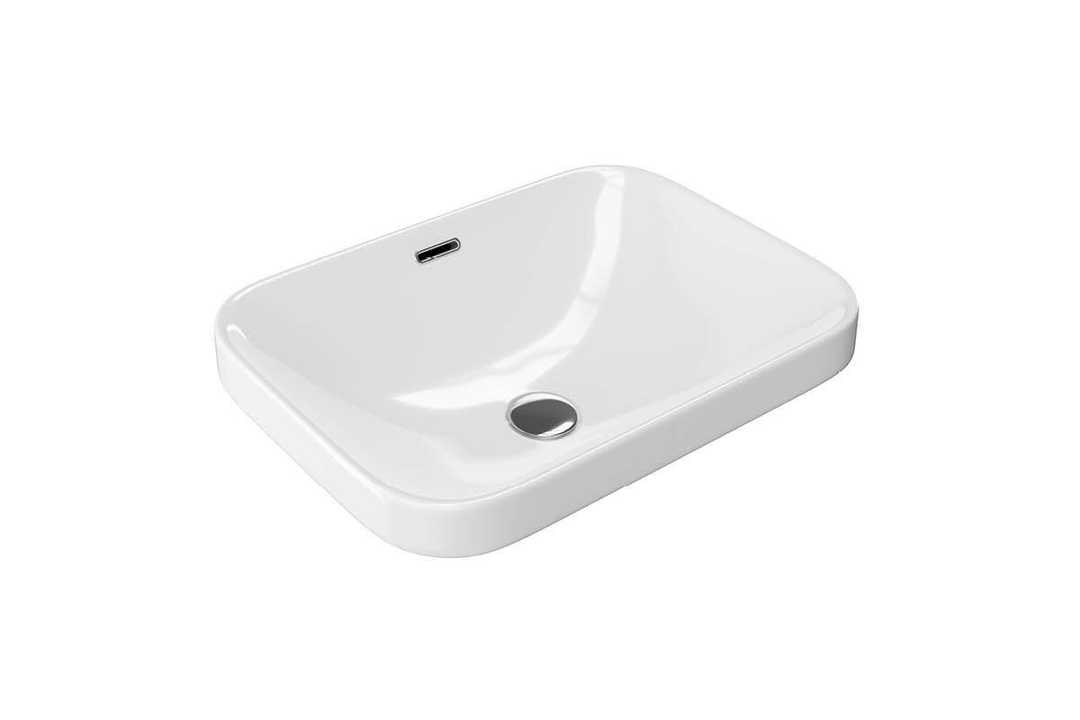 Изображение товара Раковина Excellent CEAC.3718.570.WH накладная прямоугольная белая 57×39 см