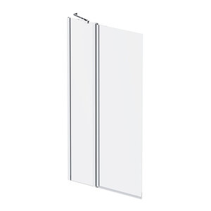 Изображение товара Душевая шторка на ванну Am.Pm Gem W90BS-D3W5-140CT, 80х140 см, поворотная, профиль хром, стекло прозрачное