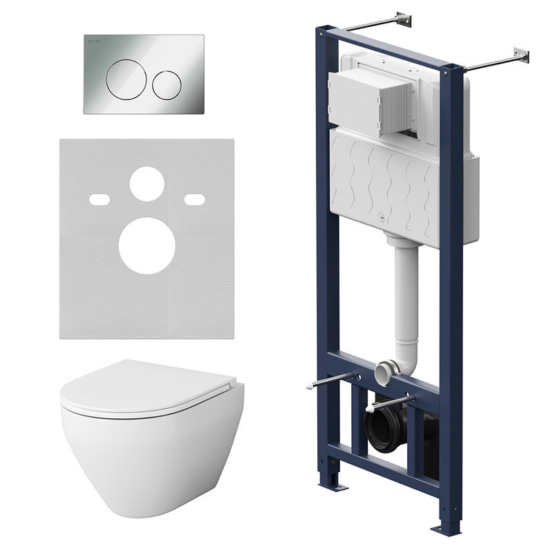 Изображение товара Инсталляция Am.Pm Spirit V2.0 с безободковым унитазом и микролифтом