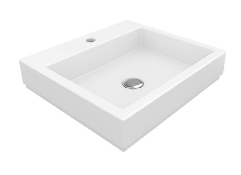 Изображение товара Раковина на столешницу прямоугольная белая 50x45 см с антибактериальным покрытием