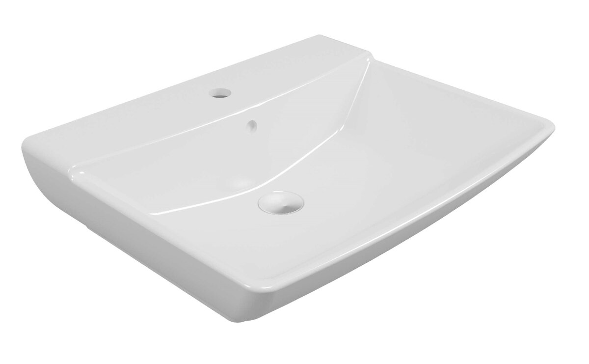 Изображение товара Раковина Serel 2045 60 x 50 x 19 см на столешницу прямоугольная, белый