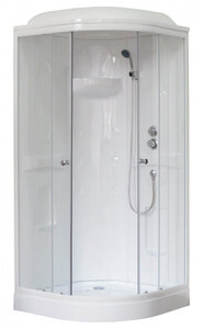 Изображение товара Душевая кабина Royal Bath RB90HK1-T 90 x 90 см, стекла прозрачные, профиль белый