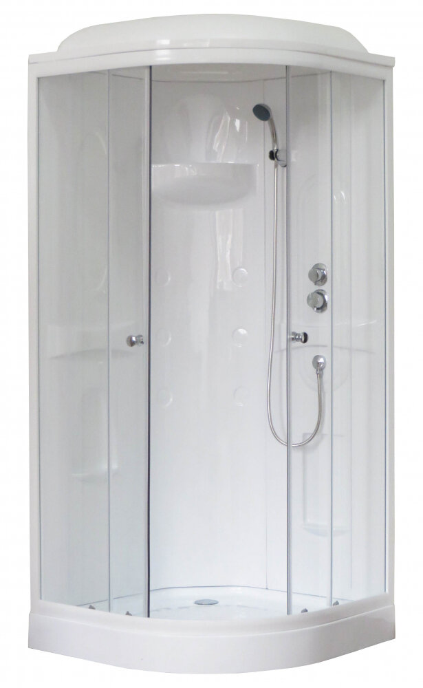 Изображение товара Душевая кабина Royal Bath RB90HK1-T 90x90 см с матовыми дверями и кромированным профилем