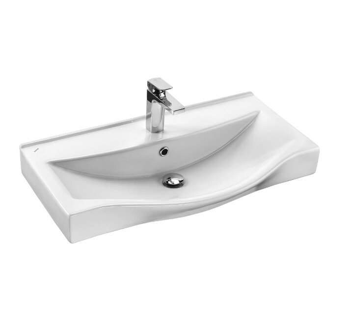 Изображение товара Раковина Santek Беверли 1WH302422 80 x 48 x 16.5 см, фарфор, белый Изображение товара Раковина Santek Беверли 1WH302422 80 x 48 x 16.5 см, фарфор, белый