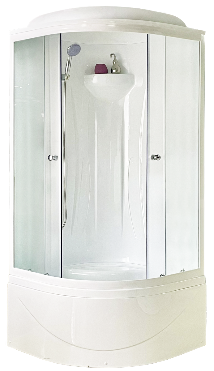 Изображение товара Душевая кабина Royal Bath RB90BK1-M 90 x 90 см, двери матовые, задние стенки белые, профиль белый