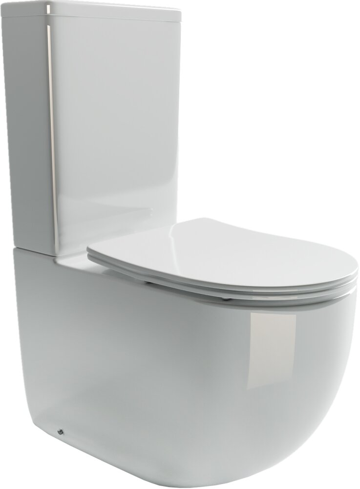 Изображение товара Напольный безободковый унитаз Ceramicanova Metropol CN4001 Rimless, крышка микролифт, сантехфарфор