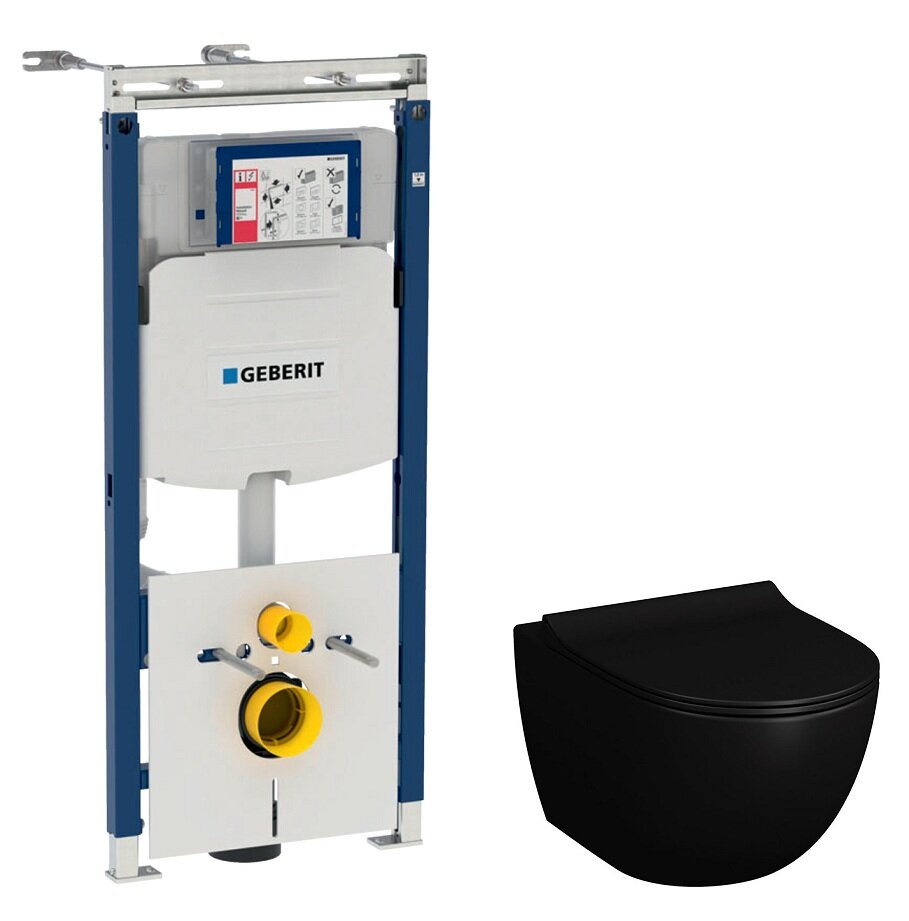 Изображение товара Безободковый унитаз Vitra Sento 7748B083-0101 с инсталляцией Sigma Duofix